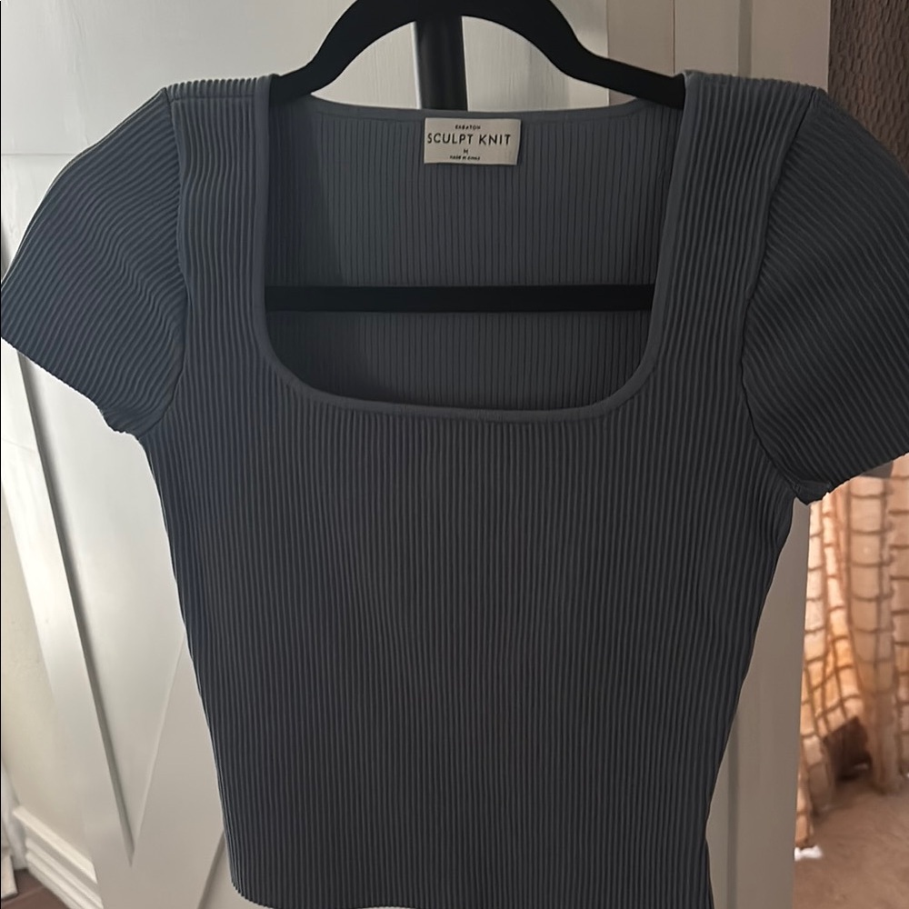 Aritzia Blue Ribbed Women's Top